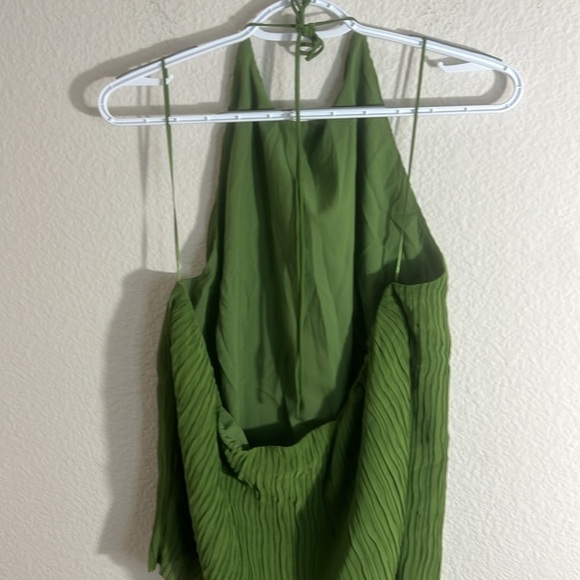 Banana Republic women’s Sz XL CRINKLE HALTER TOP vacation summer backless party - Picture 5 of 9
